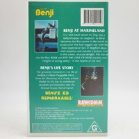 Joe Camp's Benji at Marineland & Benji's Life Story VHS Tape RAWCOMM G