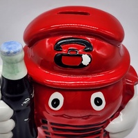 Coca-Cola Vintage 22cm Ceramic Money Box Red Piggy Bank Collectible