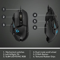 Logitech G502 HERO High Performance Wired Gaming Mouse Black
