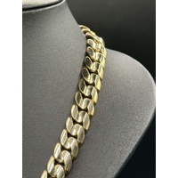 Unisex 9ct Yellow Gold Chunky Curb Link Necklace