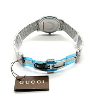 GUCCI 5500M Mens Diamond Date Quartz Watch 38mm Black Dial with Box