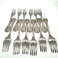 Vintage Italian Super Inox 800 Stamped 64 Pc Flatware Cutlery Set Case