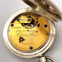 Antique 1904 Caris Bros Sterling Silver Pocket Watch Pre WW1 Working