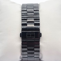 Tommy Hilfiger Mens Black Analogue Quartz Watch Stainless Steel Band