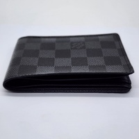 Louis Vuitton Damier Graphite Slender Wallet Monogram HC Black Grey LV + COA