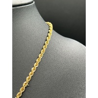 Unisex 18ct Yellow Gold Rope Twist Necklace
