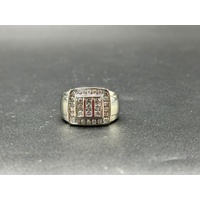 Mens 10ct White Gold Diamond Ring