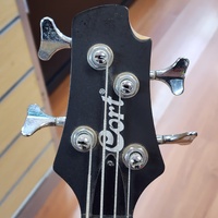 Cort Action Bass Plus 4 String Electric Bass Guitar Black PJ Active