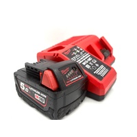 Milwaukee M12-18C Battery Charger and M18 18V 5.0Ah RedLithium Battery Kit