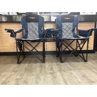 OZtrail Titan Elite Camping Chair Twin Pack 250kg Heavy Duty Pair