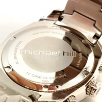 Michael Hill Mens 1/2 Carat Diamond Watch 9305 Chronograph Stainless Steel