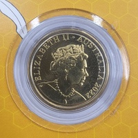 2022 Royal Australian Mint $2 Honey Bee C Mintmark Coloured UNC Coin Carded
