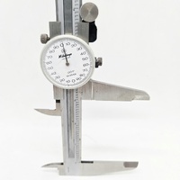 Mitutoyo 505-628 Dial Caliper 0-12 in 0-100mm Dial Wooden Case Manual