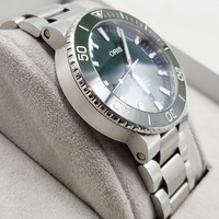 Oris Aquis Date Automatic Men's Watch Green Dial Stainless Steel Sapphire Box