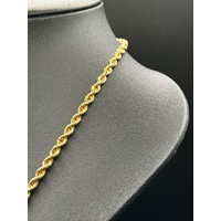 Unisex 14ct Yellow Gold Twist Rope Necklace