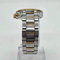 Seiko Chronograph 100M Mens Two Tone Watch White Dial Quartz 6T63-00F0