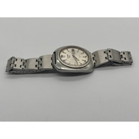 Seiko 5 Actus Vintage Automatic Silver Watch 6119-8430 21 Jewels Mens