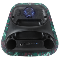 Portable Karaoke BT Speakers with Mic HIFI Subwoofer LED Light PA Speaker Camo