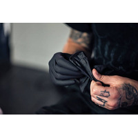 Box of 100 Tattoo Disposible Gloves Black Nitrile Sizes: Medium Large X-Large [Size: Medium]
