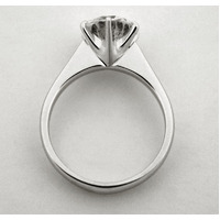 Ladies 2.5 Carat Diamond 18K Yellow & White Gold Solitaire Engagement Ring