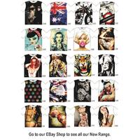 T-Shirt Heavily tattooed girl with finger in her mouth Street Fashion Mens Ladies AU STOCK [Size: M - 40in/102cm Chest]