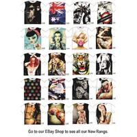 The Joker Heath Ledger character Print T-Shirt Attitude Street Fashion Mens Ladies AU STOCK [Size: M - 40in/102cm Chest]