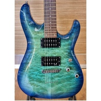 Schecter Diamond Series C-6 Plus Electric Guitar Ocean Blue Burst 6-String