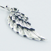 Realistic Antiqued Sterling Silver Wing Dangle Earrings 2.85 Grams NEW