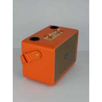 NEW Booms Bass M4202 Karaoke Portable Speaker Orange with Dual Microphones