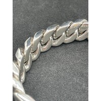 Mens 925 Sterling Silver 100g Chunky Curb Link Bracelet (New)