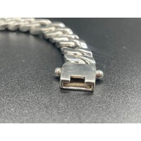 Mens 925 Sterling Silver Figaro Link Bracelet (New)