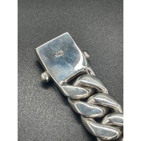 Mens Sterling Silver Curb Link Bracelet NEW