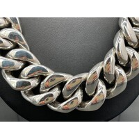 Necklace Chain 925 Solid Stirling Silver Chunky Cuban Link NEW
