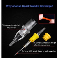 10 x Spark PREMIUM Tattoo Cartridge Needles ROUND LINERS  [Size: 5RL]