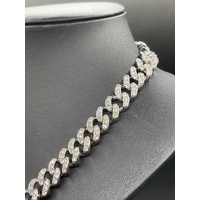 Unisex 925 Sterling Silver Iced Cuban Link Necklace (NEW)