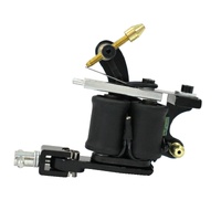 Tattoo Machine Gun Lining and Shading 10-Wrap Coil Pro Bullet Style BLACK