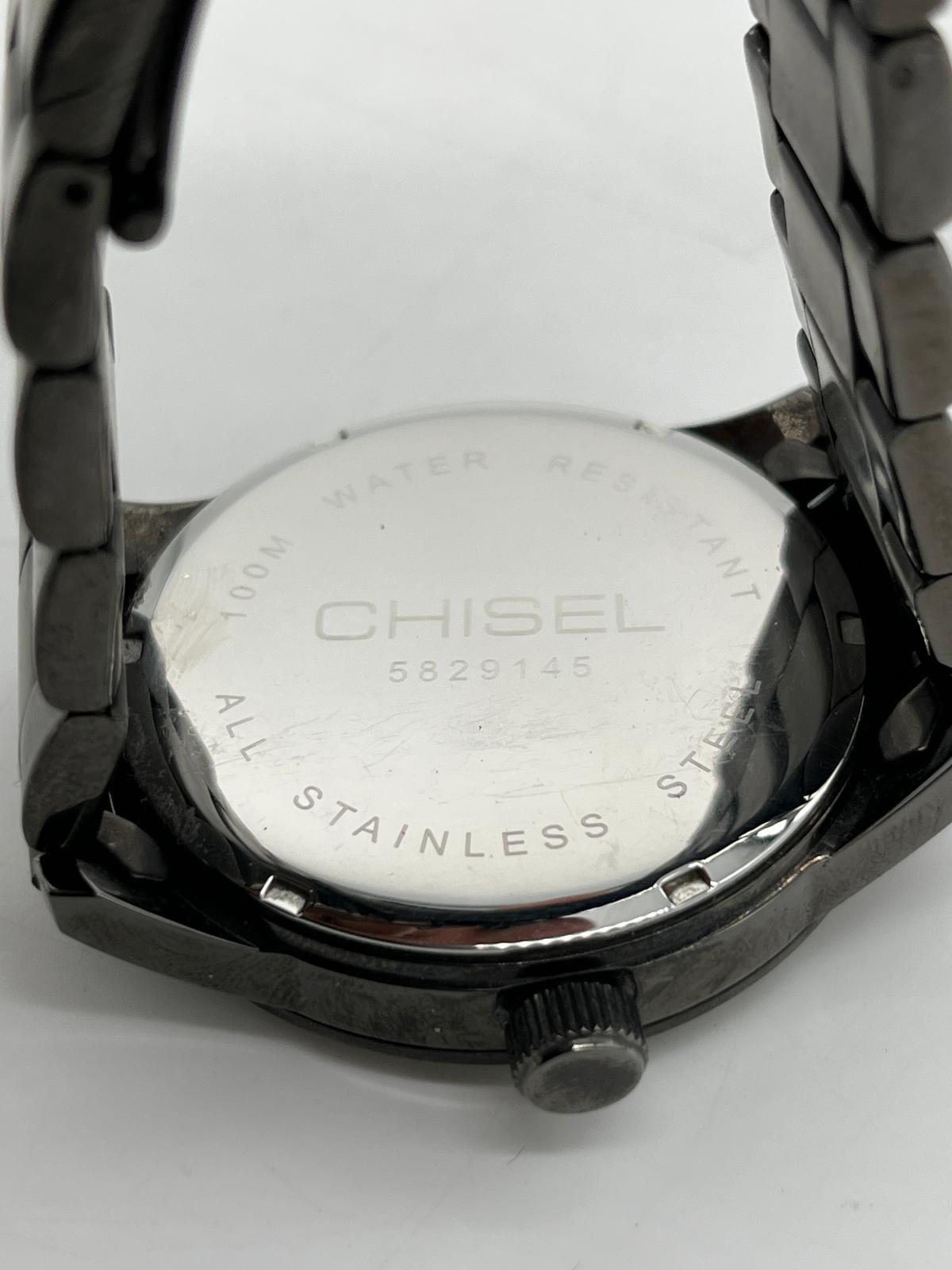 Chisel Men s Black Stainless Steel Watch 5829145 Pre owned