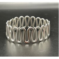 Ladies Sterling Silver Wave Bangle (Brand New)