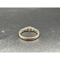 Ladies Solid 10ct White Gold Diamond Ring Fine Jewellery 2.9 Grams Size UK P