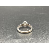 Ladies Solid 14ct White Gold Diamond Ring Fine Jewellery 3.5 Grams Size UK P