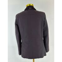 Mens Classic Black Oxford Style Peacoat Jacket Versatile Dress Coat Rare Find