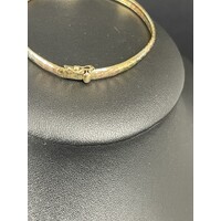 Ladies 14ct Three Tone Gold Snake Link Bracelet (Pre-Owned)