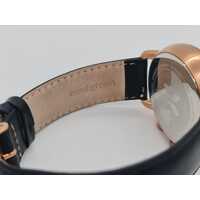 Nordgreen Copenhagen Pioneer 40mm Rose Gold Chronograph Watch with Leather Band