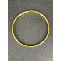 Ladies 22Carat Yellow Gold Round Pattern Bangle (Pre-Owned)