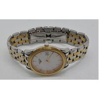 Longines L47163227 FQuartz White Dial Two Tone Bracelet Strap Watch, Gold/Silver (Pre-Owned)