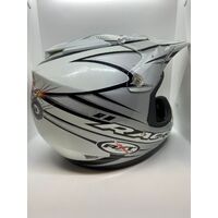 RXT Racer II 2013 White Gunmetal Antman Design Large Helmet (Pre-Owned)