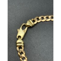 Men's 9ct Yellow Gold Curb Link Bracelet (Pre-Owned)
