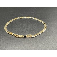 Mens 18ct Yellow Gold Birds Eye Link Bracelet Fine Jewellery Luxury Gift for Him