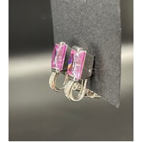 Ladies 9ct White Gold Clip On Earrings Elegant Comfortable Fine Jewellery
