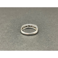 Ladies 9ct White Gold Cubic Zirconia Ring